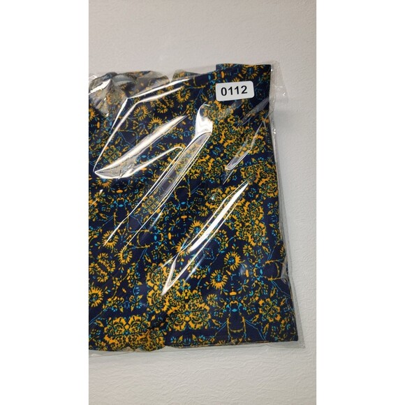 NWT LuLaRoe Cassie Skirt XS Blue Yellow Floral Pencil Yoga Waist Stretch NWOT - Picture 7 of 7